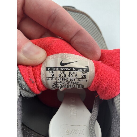 NIKE WOMENS AIR ALVORD 9 Gray And Pink LOW TOP RUNNING SHOES SIZE US 9 - Picture 7 of 10